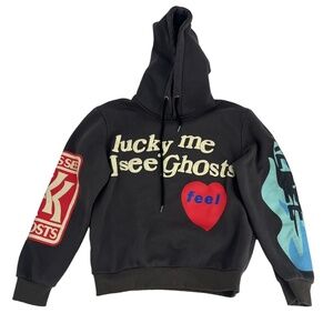 Kids See Ghosts Hoodie Men Small Grey CPFM Kanye West‎ Kid Cudi Lucky Me I See